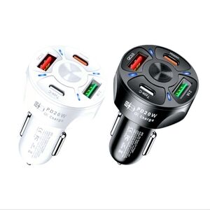 PD20W QC Charge Car Charger - Black and White